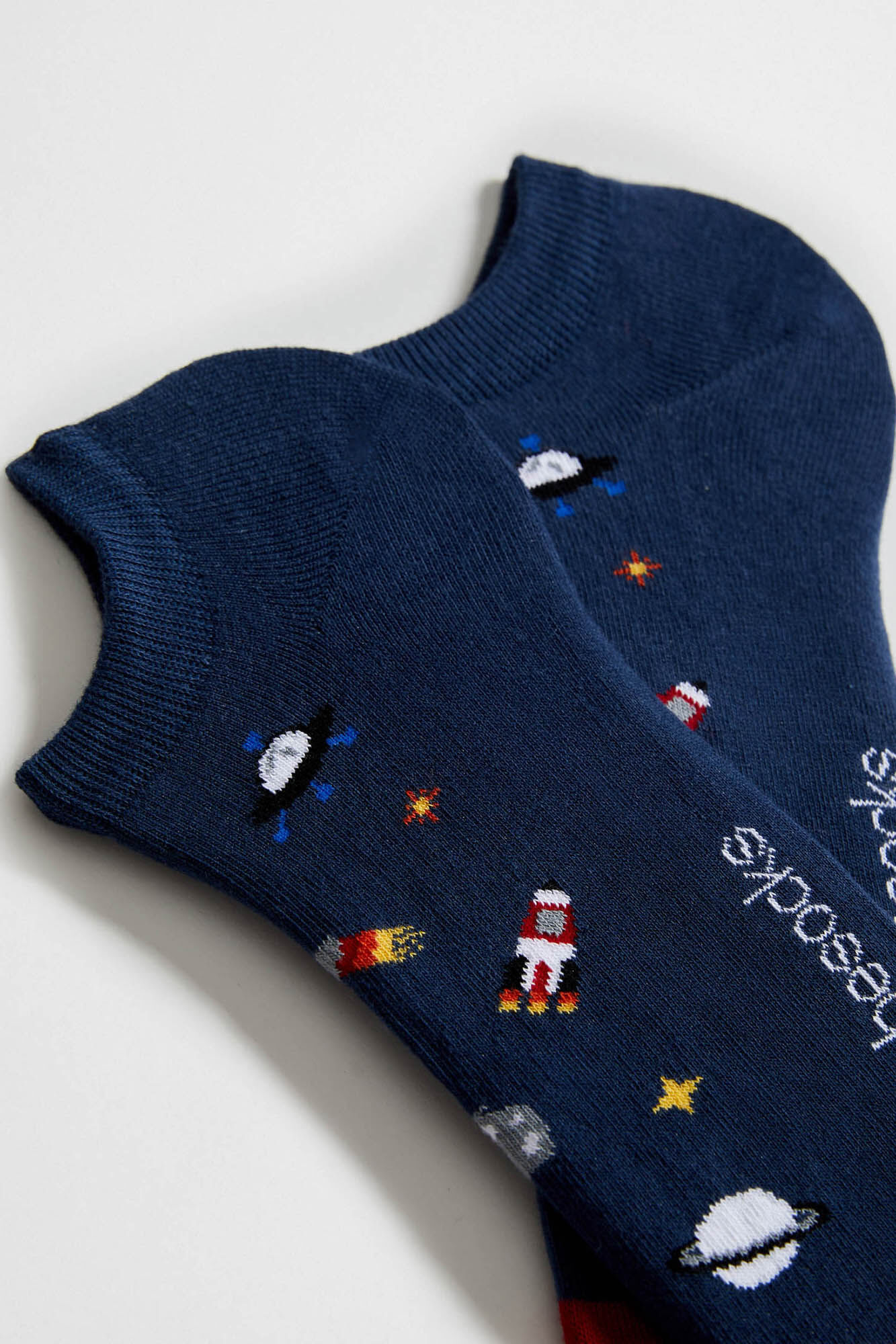 Besocks Calcetines tobilleros Besocks de algod&oacute;n org&aacute;nico color azul marino