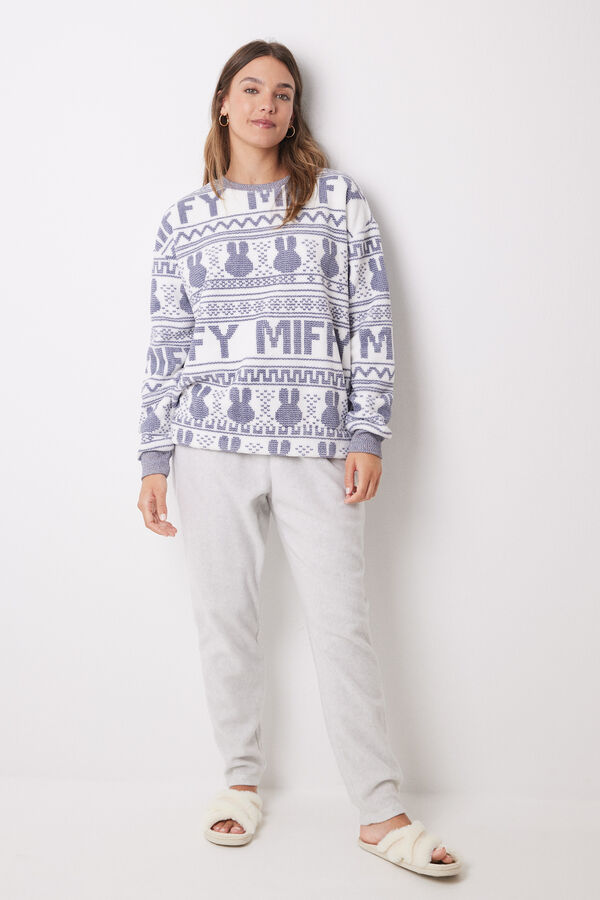 Womensecret Pijama largo polar Miffy estampado