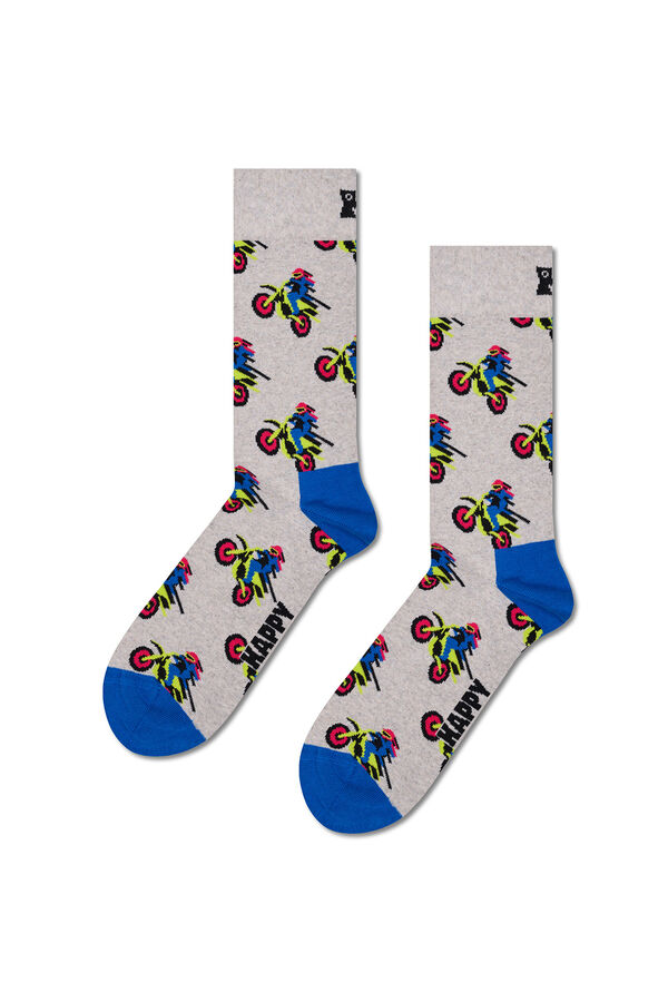 Happy Socks Pacote de 3 meias esportivas  cinzento
