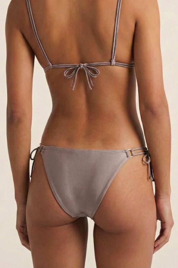 Robin Cueca de biqu&iacute;ni la&ccedil;o cl&aacute;ssica Kalamata cru