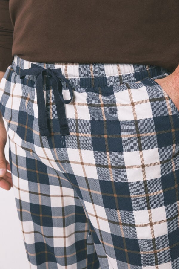 Women'secret Pijama comprido marrom Pluto 100% algodão  castanho