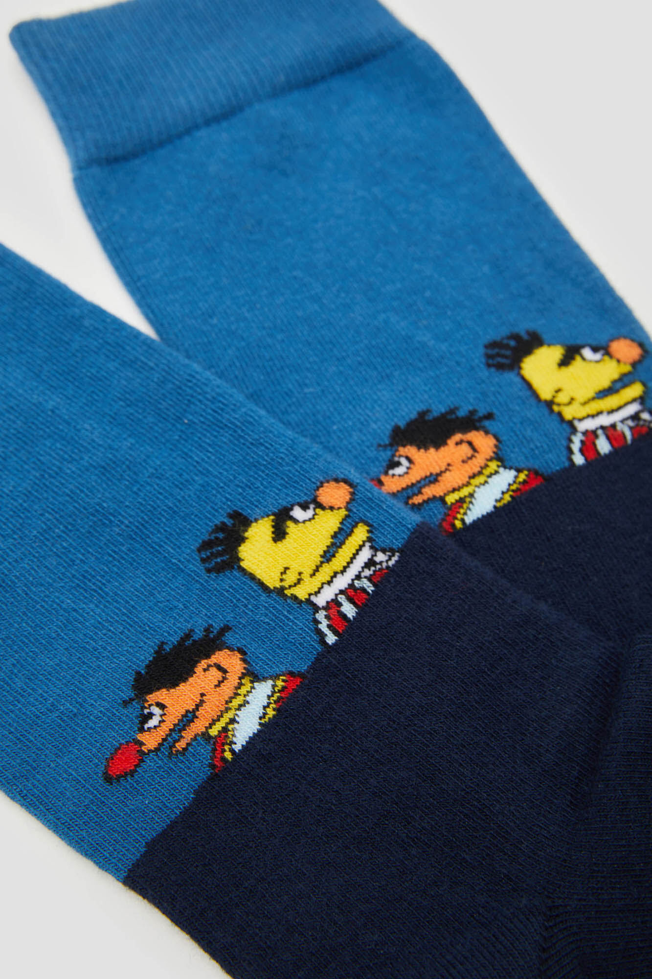 Besocks Meias altas Besocks da Vila S&eacute;samo em algod&atilde;o org&acirc;nico azul