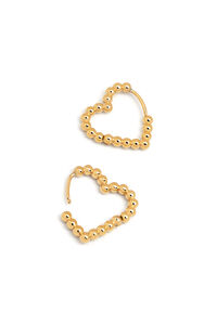 Singularu Pendientes Cora Dots Acero Ba&ntilde;o Oro