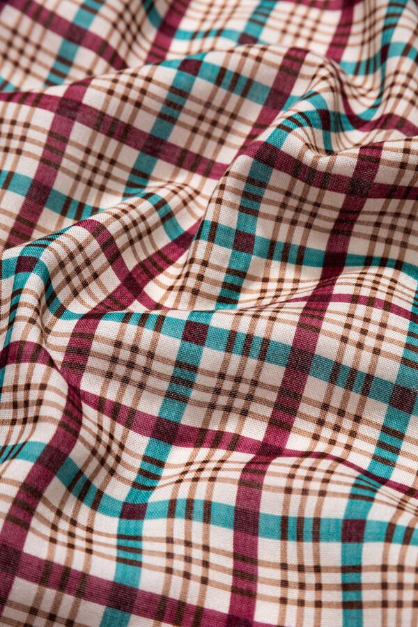 Vilanova Bandana estampada de cuadros beige