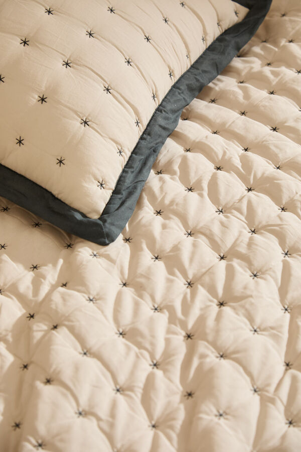 Calma House Colcha Nimes crua estampado