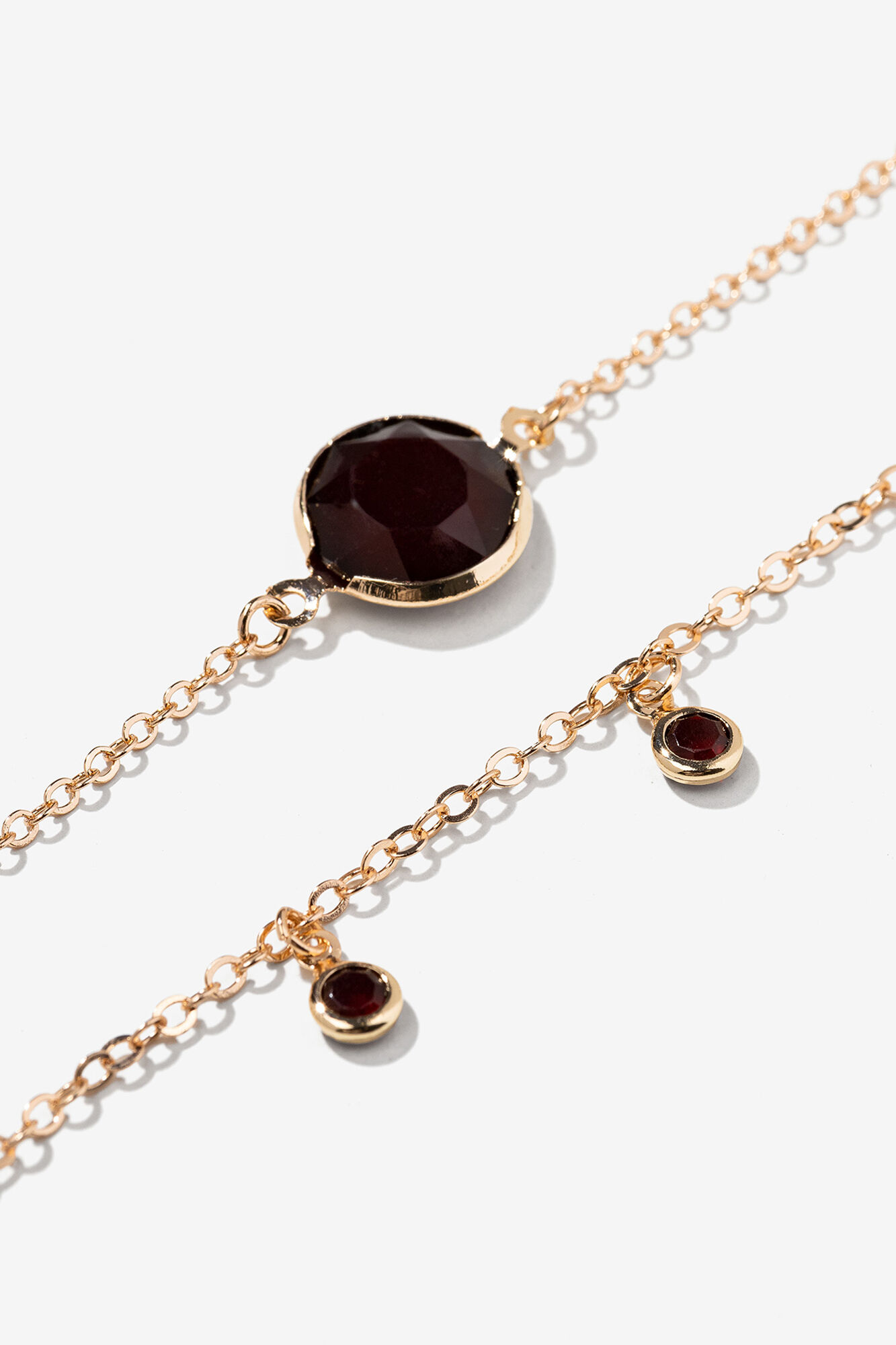 Vilanova Pack de 2 pulseiras com pedras douradas e pretas