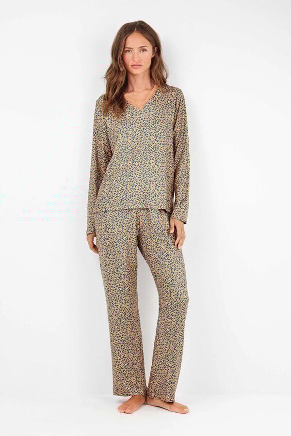 Gisela Pijama com estampa animal branco
