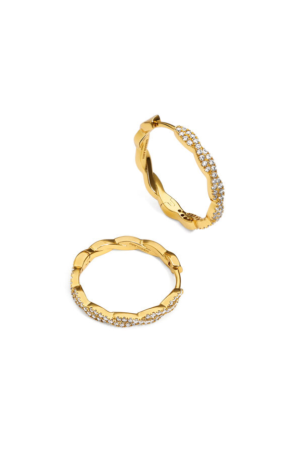 Singularu Pendientes Aro Tressia Spark Ba&ntilde;o Oro amarillo