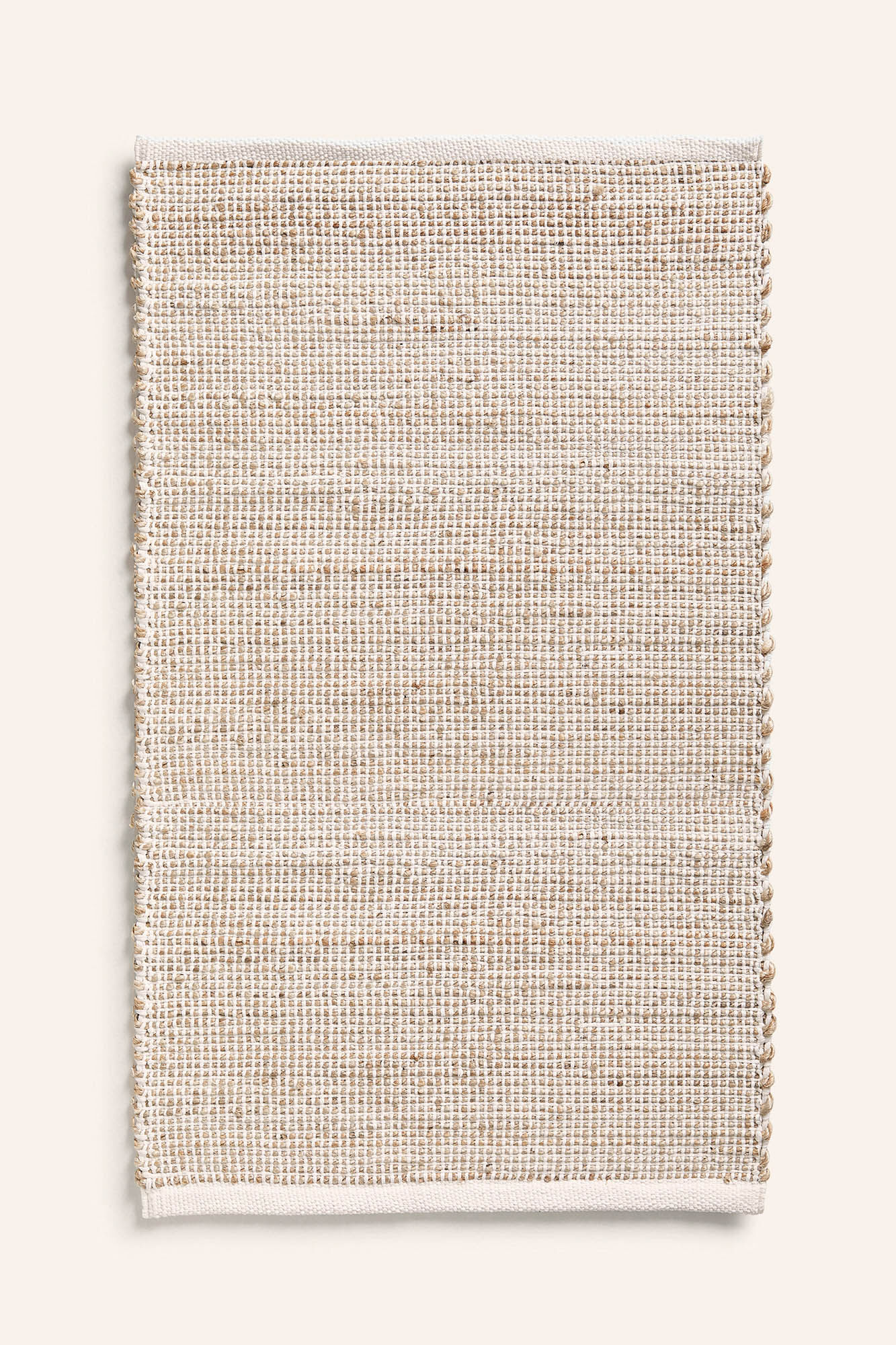 Calma House Alfombra de yute y algod&oacute;n crudo West