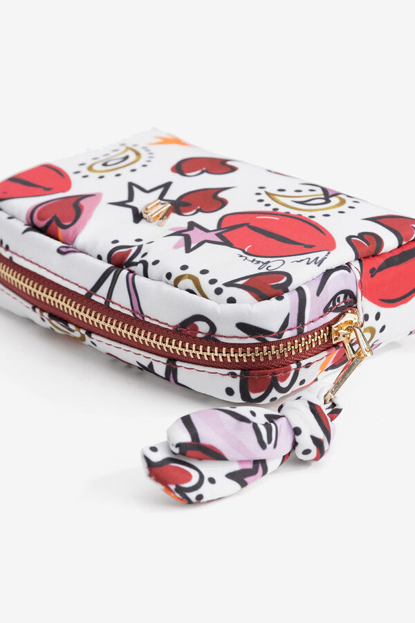 Vilanova Mala acolchoada estampada vermelho