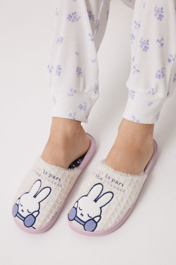 Womensecret Zapatillas casa tipo ducha Snoopy azul