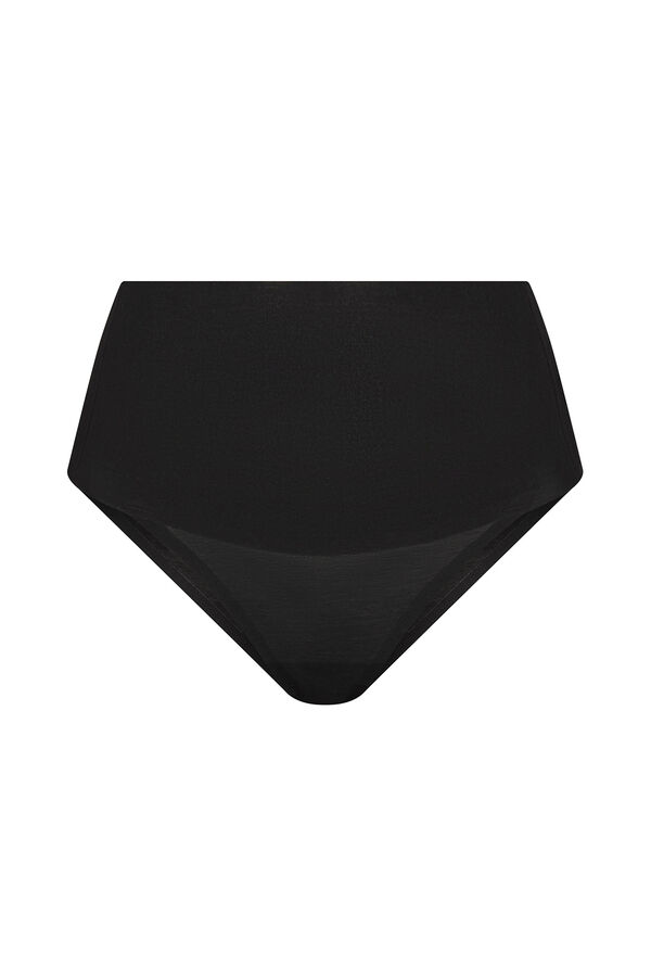 Spanx Cueca alta moldadora invis&iacute;vel em algod&atilde;o preto