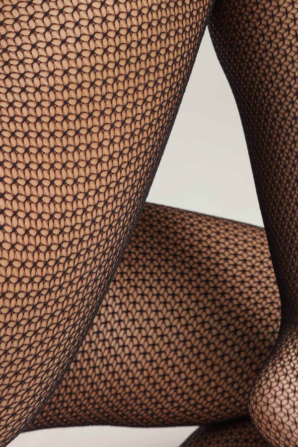 DIM renda geométrica estilo fantasia preto