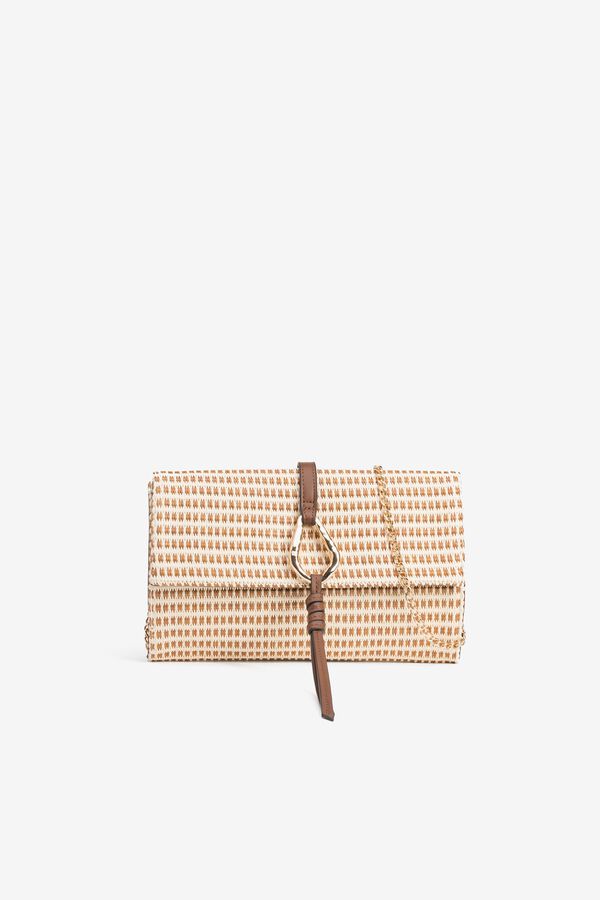 Vilanova Mala clutch combinada com aba cru