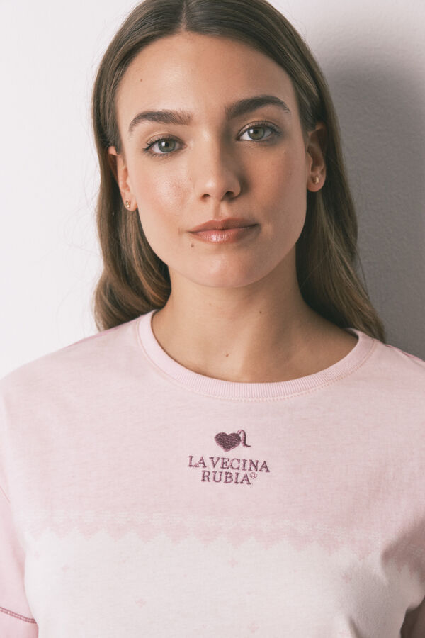 Women'secret Pijama 100% algodón La Vecina Rubia rosa