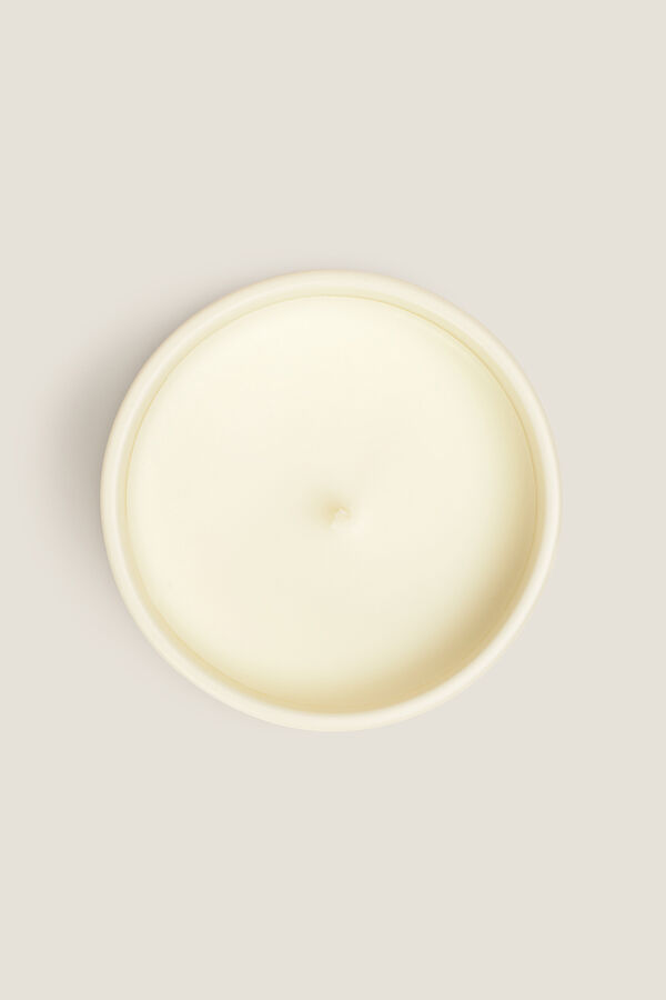 Textura Vela perfumada de chá verde bege