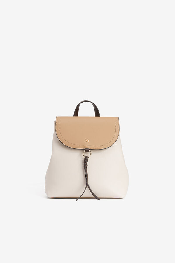 Vilanova Mochila bucket com aba bege