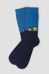 Besocks Calcetines altos Besocks de Barrio Sésamo de algodón orgánico color azul azul
