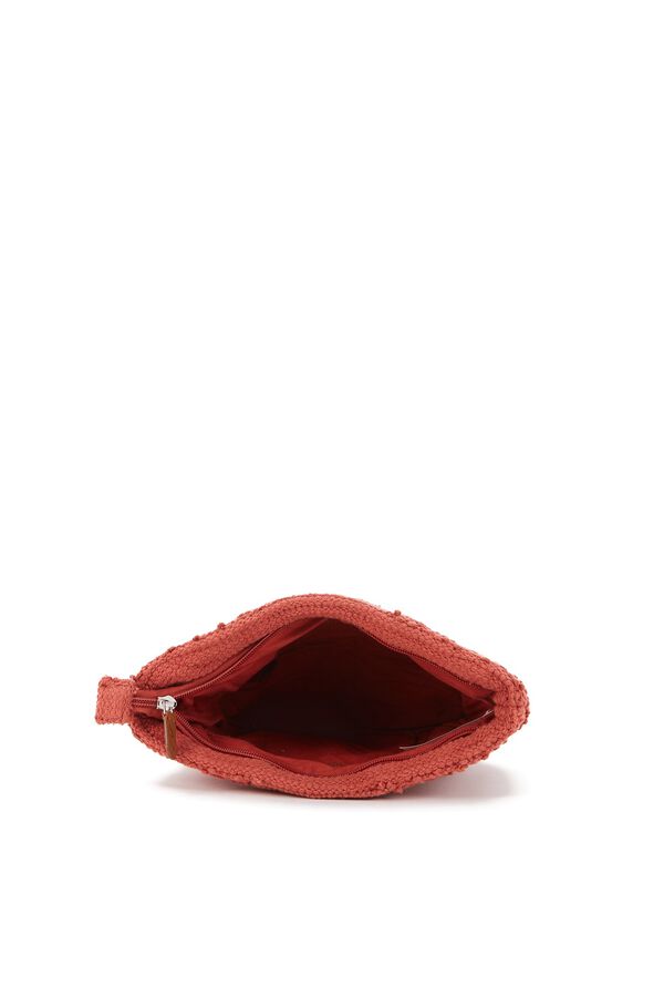 Abbacino  Necessaire de praia em algod&atilde;o laranja vermelho
