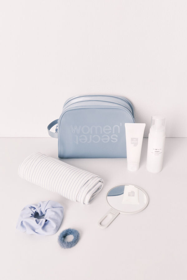 Women'secret N&eacute;cessaire m&eacute;dio com duplo fecho-&eacute;clair azul azul