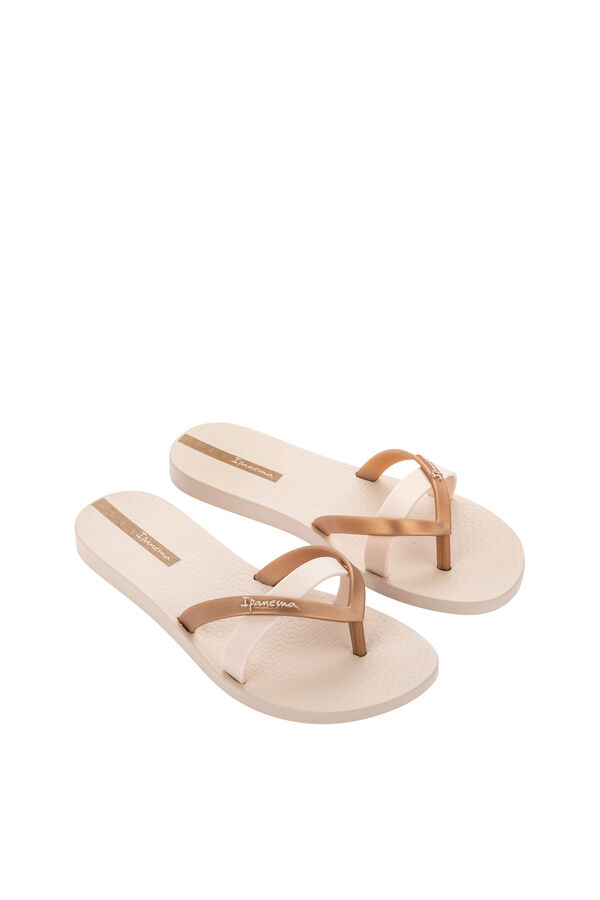 Ipanema Chinelo tradicional com tira extra bege