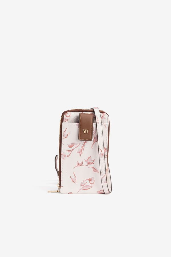 Vilanova Bolsa para m&oacute;vil estampada floral rosa