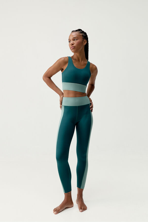 Born Living Yoga Legging Maiko Verde Iceberg/Verde Escuro estampado