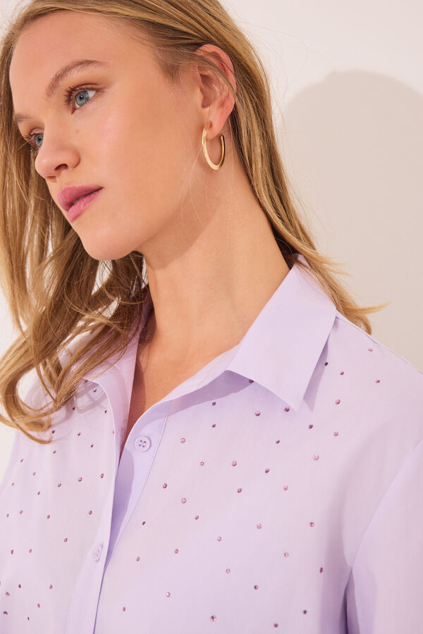Women'secret Long shirt strass pyjamas  pink