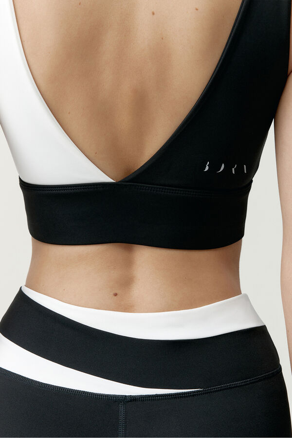 Born Living Yoga Top desportivo Kate preto/branco preto