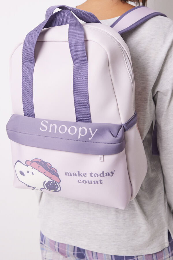 Womensecret Mochila média de neoprene Snoopy rosa