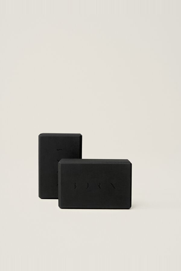 Born Living Yoga Pack de blocos de ioga preto