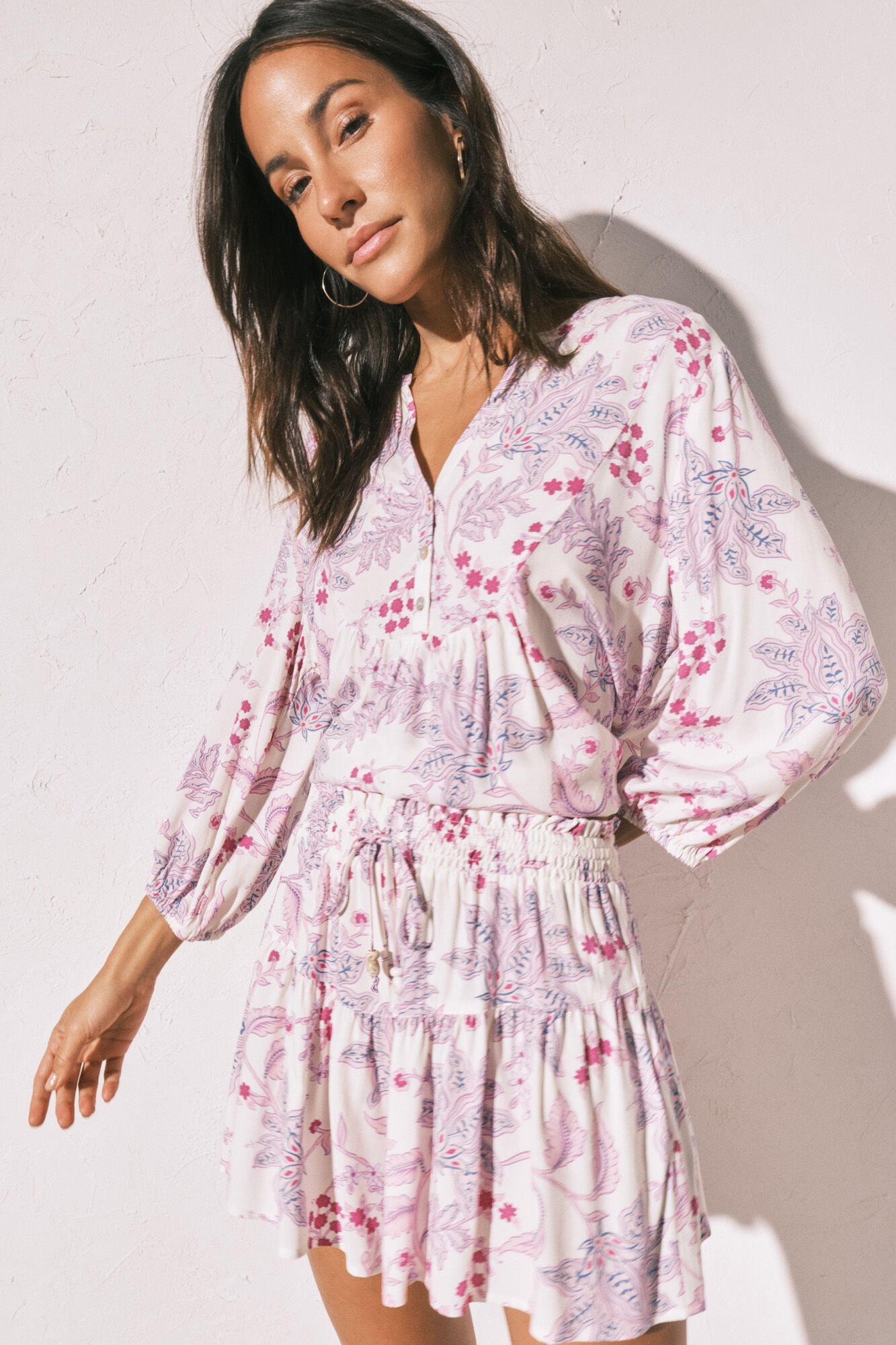 Women'secret Conjunto falda y camisola estampadas