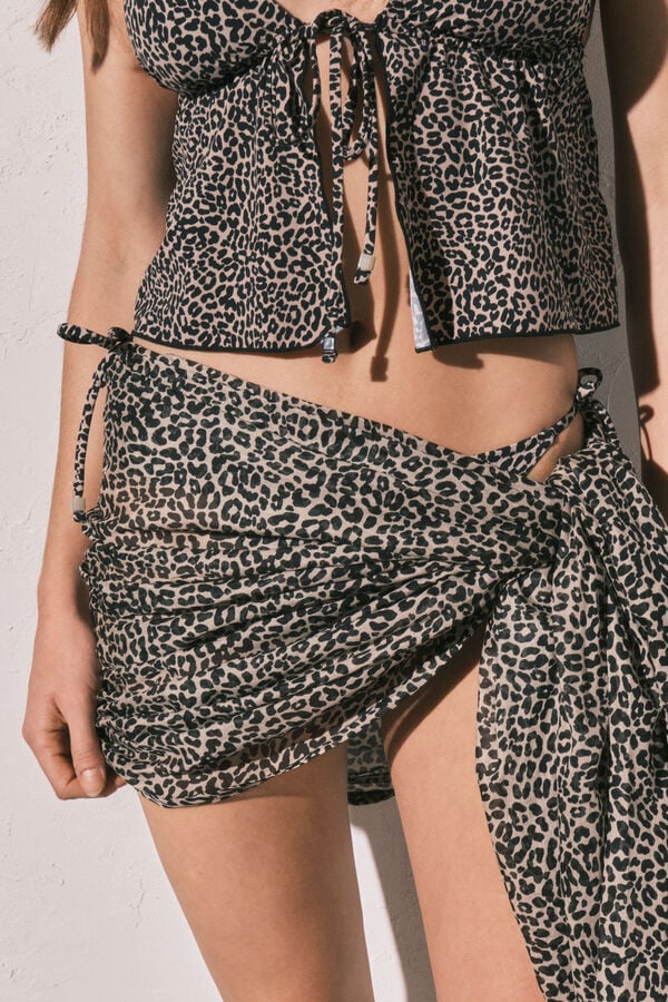 Women'secret P&aacute;reo midi estampado animal branco