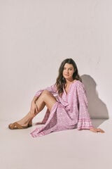 Women'secret Camisola comprida estampado sanefa de flores rosa