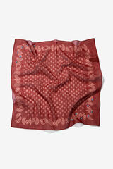 Vilanova Bandana paisley com contas vermelho