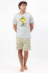 Admas Pijama curto Snoopy Woodstock cinzento