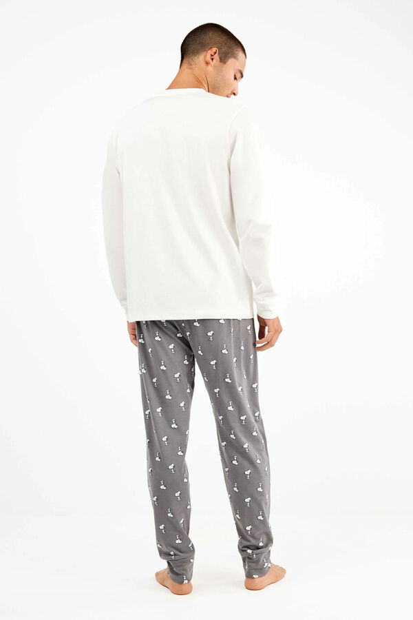 Gisela Conjunto de pijama masculino com estampado do Snoopy branco