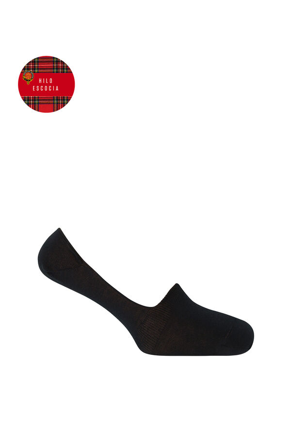 Punto Blanco Meias de lã escocesa simples preto