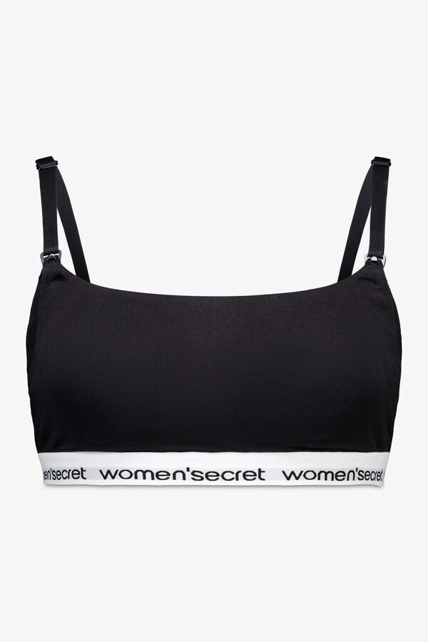 Women'secret LOVELY soutien de maternity de algodão preto preto