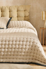 Calma House Colcha Nimes crua estampado