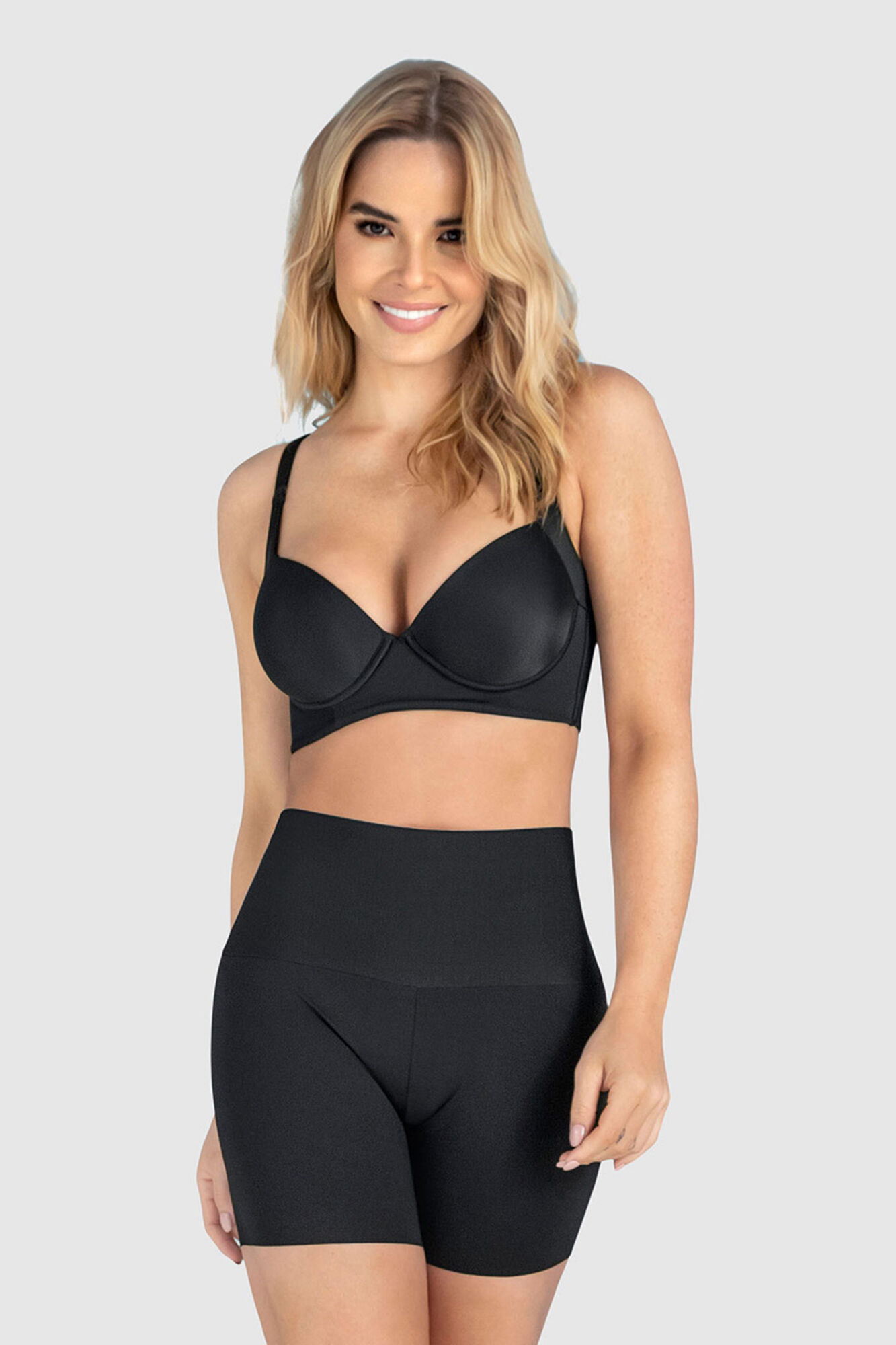 Leonisa Cal&ccedil;&otilde;es de controle moderado com visual invis&iacute;vel e faixa antiderrapante