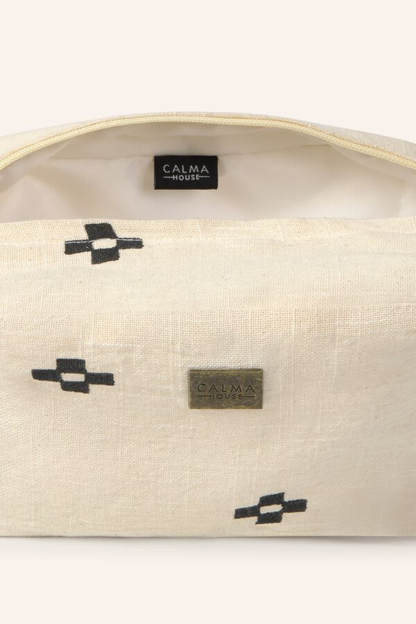 Calma House Necessaire Kobe cru 20x15x10 estampado
