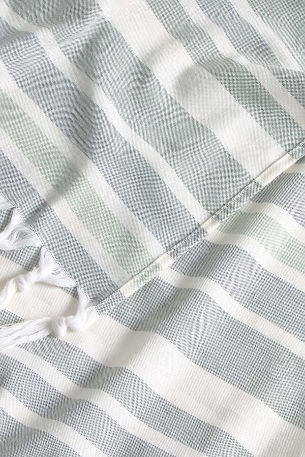 Textura Toalha p&aacute;reo em algod&atilde;o &agrave;s riscas estampado