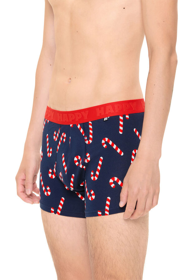 Happy Socks Pacote com 3 boxer azul