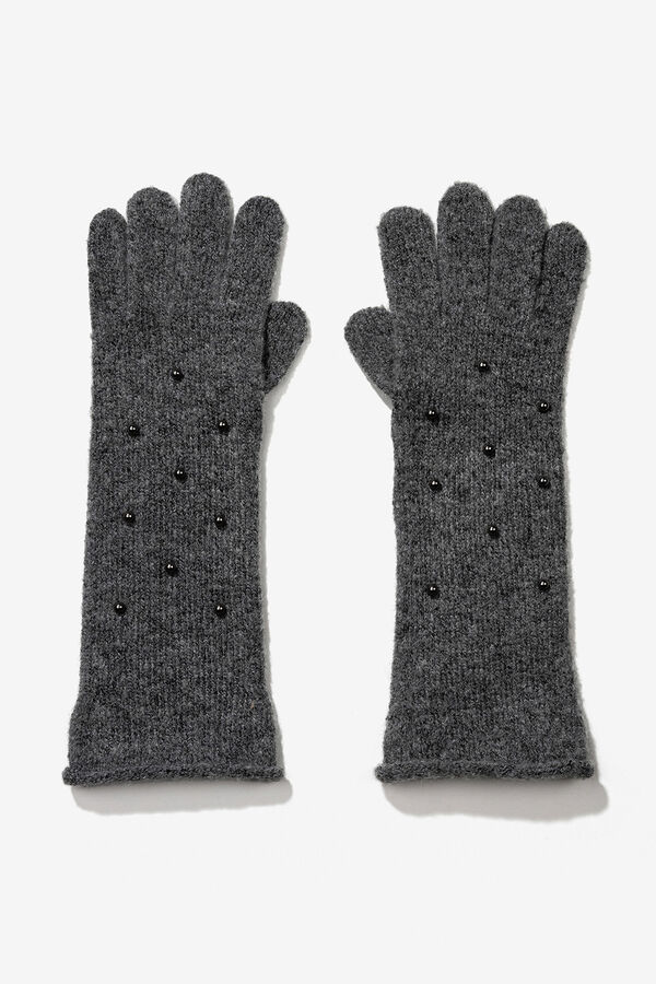 Vilanova Luvas Compridas com Contas cinzento