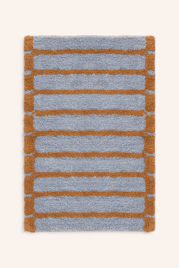 Calma House Tapete de banho &agrave;s riscas azul Saturno 50x70 azul