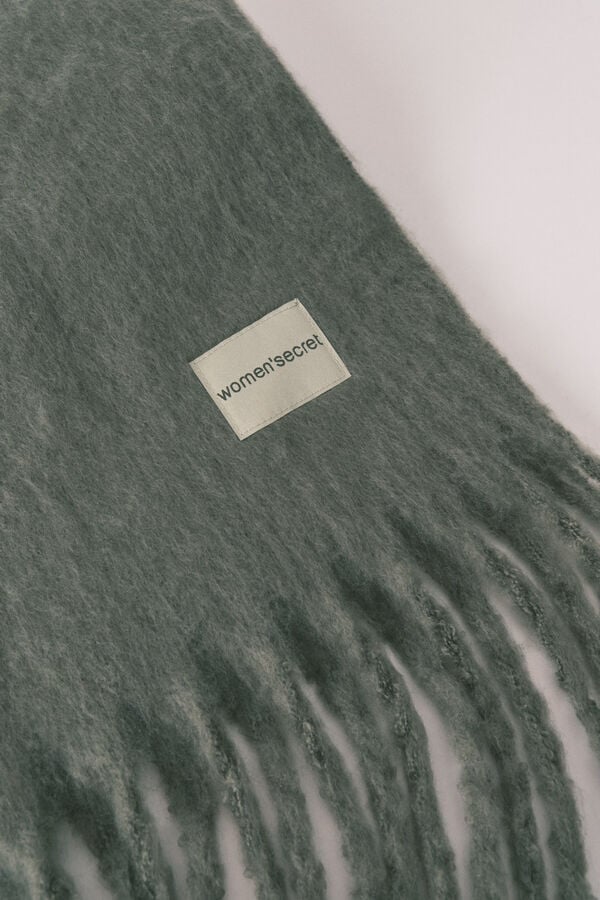 Women'secret Cachecol de mohair verde estampado