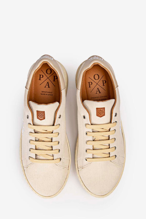Popa Zapatilla sneaker Vicort lona beige bege