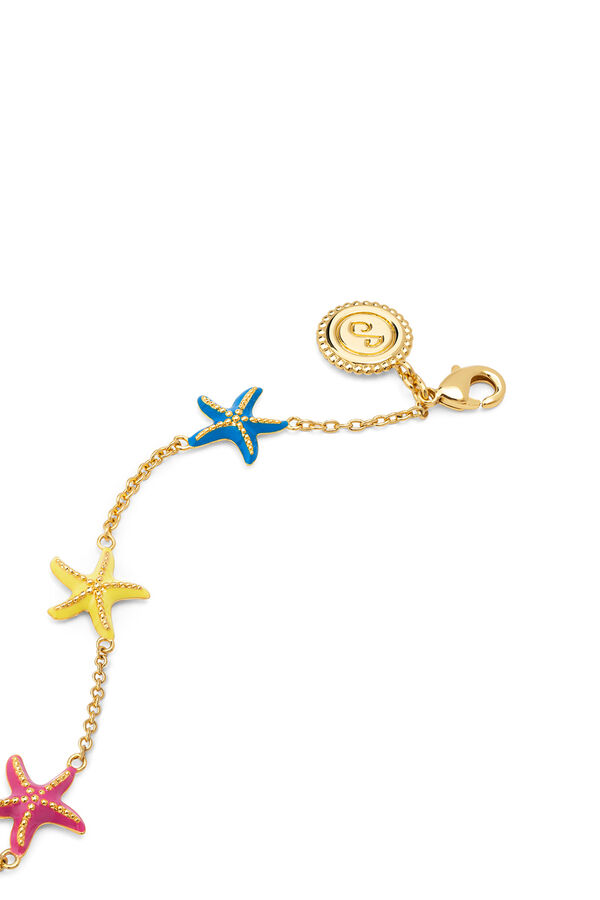 Singularu Starfish Enamel Colors Gold Plated Bracelet estampado
