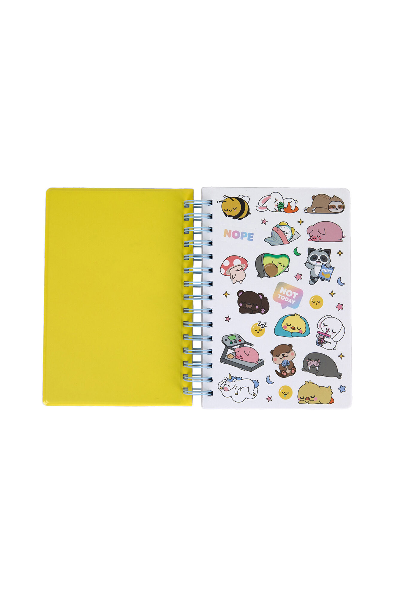 Mr. Wonderful Caderno A5 com squishy de guaxinim pregui&ccedil;oso - Let's take it easy